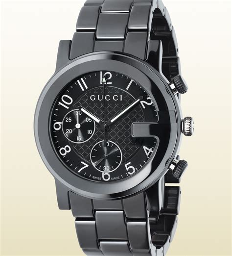 black mens gucci watch|Gucci g chrono watch black.